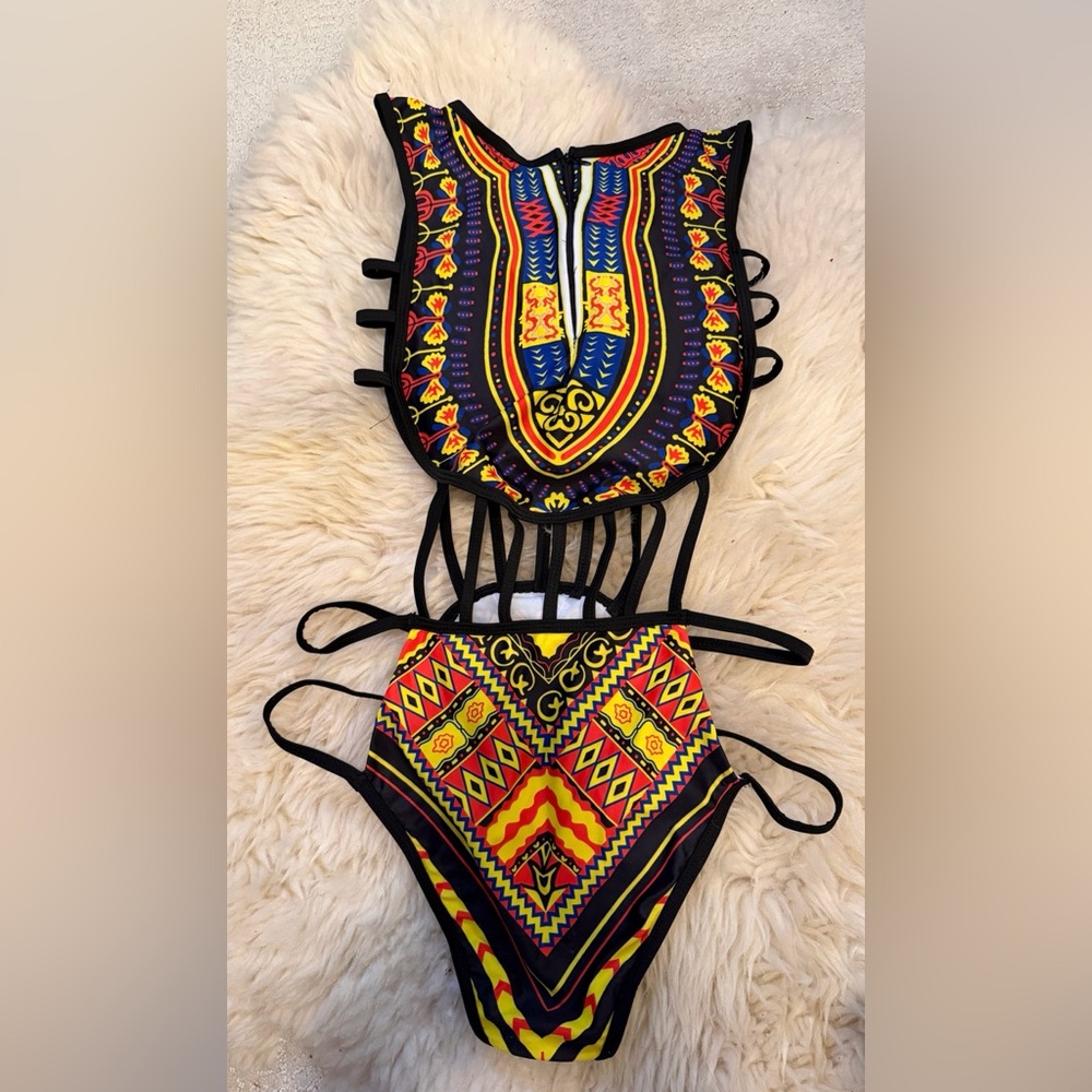 Vibrant Multicolor One Piece Sultry Siren AMAZONIA Swimsuit